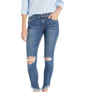 Cropped Joe’s Jeans with busted knees, Size 26